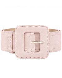 BeltBe - Suede Square Buckle Belt - Lyst