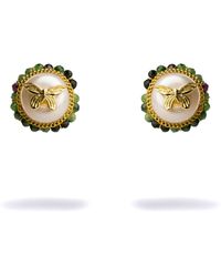 Ebru Jewelry - Jade Halo Pearl & Butterfly Stud Earrings - Lyst