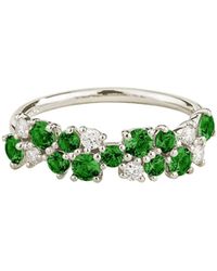 Juvetti - Starry Emerald & Diamond Cluster Ring - Lyst