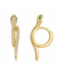 Angel Barocco - Serpent Sparkle Hoop Earrings – & Vermeil - Lyst