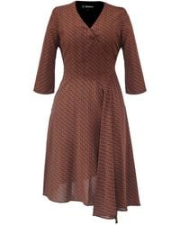 Smart and Joy - Crossed Draped On Side Skater Dress - Lyst
