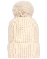 At Last - Neutrals Chunky Six Ply Cashmere Hat - Lyst