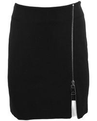 Theo the Label - Hera Layered Vegan Leather Mini Skirt Zipper - Lyst