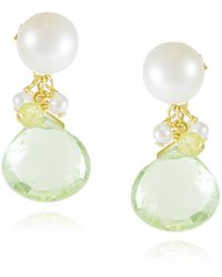 MOUNIR LONDON - Pearl Stud Drop Earrings - Lyst