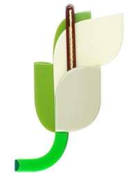 Gissa Bicalho - Neutrals Handmade Acrylic Brooch Anthurium Vanilla - Lyst