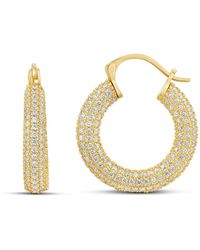 SHYMI - Thick Pave Hoops - Lyst