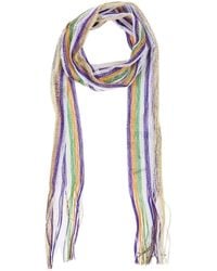 Saachi - Lurex Solid Skinny Fringe Scarf - Lyst