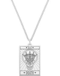 CarterGore - Small Sterling “Death” Tarot Card Necklace - Lyst