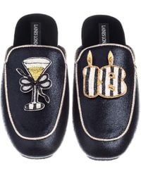 Laines London - Classic Mules With Stripe 18Th Birthday & Champagne Brooches - Lyst