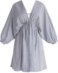 Paisie - V-Neck Balloon Sleeve Dress - Lyst