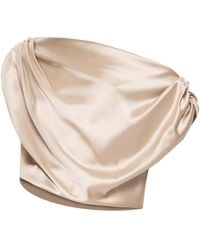 Angelika Jozefczyk - Neutrals Satin Blouse Livia - Lyst