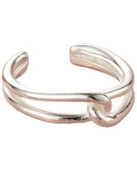 Posh Totty Designs - Sterling Slim Link Open Ring - Lyst