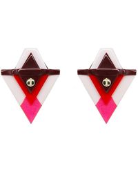 Gissa Bicalho - Handmade Acrylic Earring Kuntur P / Pink - Lyst