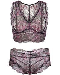 Oh!Zuza - Mousse Lace Lingerie Set Bralette & Brazilian Briefs - Lyst
