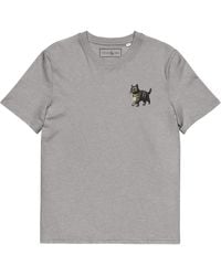 Anchor and Crew - Heather Cool Cat Actual Life Organic Cotton Embroidered T-Shirt - Lyst