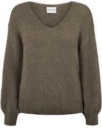 American Dreams - Neutrals Milana Ls Alpaca Pullover Dark Taupe - Lyst