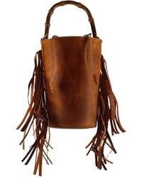 F3Rog by Rana - Light Fringe Crossbody Bucket Bag - Lyst