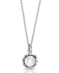 Unaloe - Ribes Sterling Necklace With Natural Pearl Pendant – Elegant Jewelry - Lyst