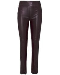 The Extreme Collection - Berenice Burgundy Faux Leather Trousers - Lyst