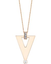 Dime Tribe - Geometric Diamond Necklace - Lyst