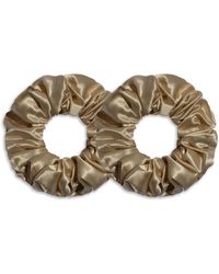 6Fiftytwo® - Neutrals Pure Mulberry Classic Silk Scrunchies - Lyst