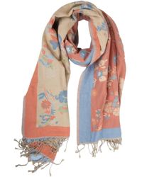 Saachi - Fiore Pastel Reversible Scarf - Lyst