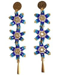 Iliana Arrazola - Waterfall Blossom Three Flowers Earrings - Lyst