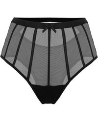 Empress Mimi - Between The Lines Mesh High Waist Cheeky Panty - Lyst