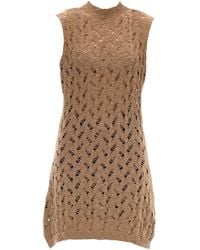 Maison Bogomil - Linen Shell – Knit Tunic Dress With Short Linen Sleeves - Lyst