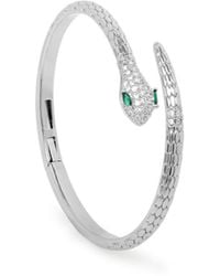 Saachi - Serpent Sparkle Hinged Cuff - Lyst