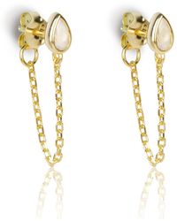 Ep Designs - Nily Drop Chain Earring - Lyst