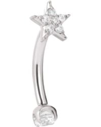 Vanhi - Crystal Star Titanium Rook Barbell - Lyst