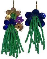 Iliana Arrazola - Flowers Dangle Earrings, And, Glass Beads, Beaded Jewelry - Lyst