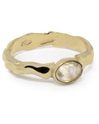 Vintouch Italy - Cosmo Gold-plated Moonstone Ring - Lyst