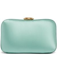 Lulu Guinness - Sea Foam Satin Hayworth Clutch Bag - Lyst