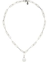 Emma Holland Jewellery - Baroque Pearl & Platinum Chain Necklace - Lyst
