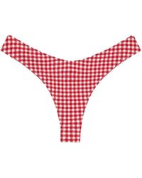 Montce - Micro Gingham Lulu Zig-Zag Stitch Bikini Bottom - Lyst