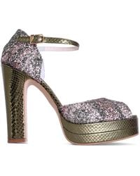 Terry De Havilland - Lena Crystal Platform Block Heel - Lyst