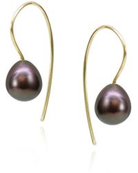 MOUNIR LONDON - Peacock Pearl Mini Fish Hook Earrings - Lyst