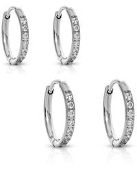 Evie Jewelry - Transition Huggie Hoop Earrings Bundle Set - Lyst