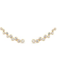 SALLY SKOUFIS - Minx Ear Climber With Made Cz Diamond Stimulant - Lyst