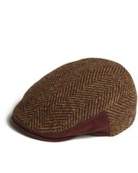 Dasmarca Hats - Drake Tweed Herringbone Italian Virgin Wool Cap For - Lyst