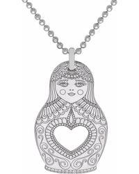 CarterGore - Silver Russian Doll Pendant Necklace Medium - Lyst