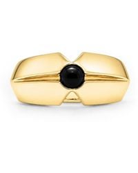 Unaloe - Onyx Geometric Statement Ring – -Plated Sterling - Lyst