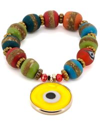 Ebru Jewelry - Evil Eye Nepal Beaded Bracelet - Lyst