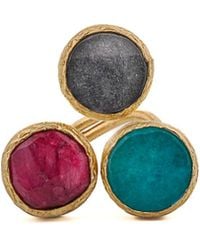 Ebru Jewelry - Triple Gemstone Adjustable Artemis Ring - Lyst