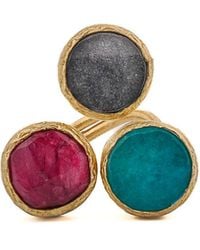 Ebru Jewelry - Triple Gemstone Adjustable Artemis Ring - Lyst