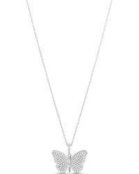 SHYMI - Pave Butterfly Necklace - Lyst