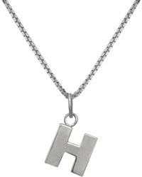Edge Only - Letter Pendant "H" Initial Necklace Sterling - Lyst