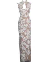 Miss Circle New York - Tavia Beaded Teardrop Neckline Maxi Dress - Lyst